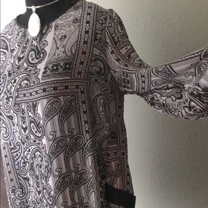 Paisley Print Hi-Lo Top